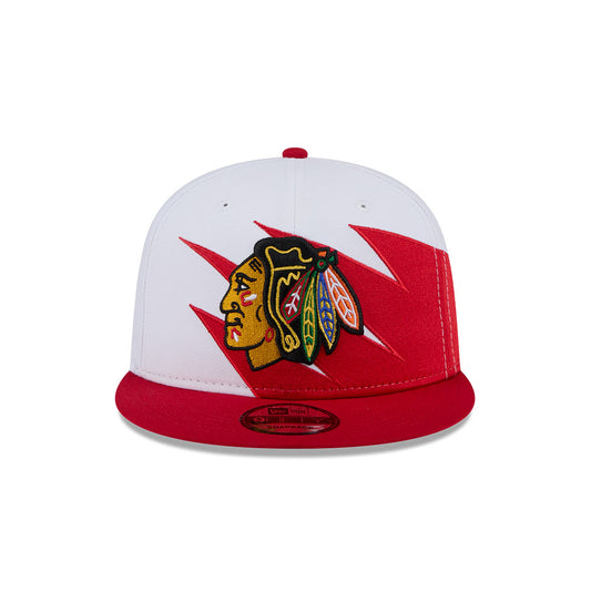 Chicago Blackhawks New Era JAGGED 9Fifty Snapback Hat = Red