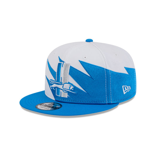 Detroit Lions New Era JAGGED 9Fifty Snapback Hat = Honolulu Blue/Silver