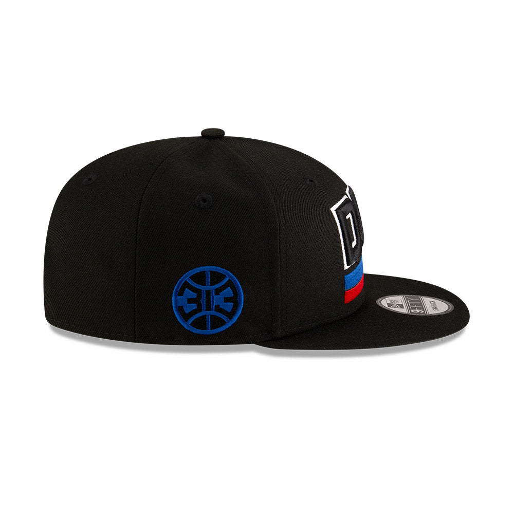 Detroit Pistons New Era Jersey Hook Statement Edition 9FIFTY Snapback Hat - Black