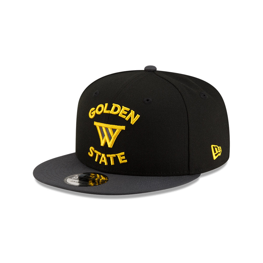 Golden State Warriors New Era Jersey Hook Statement Edition 9FIFTY Snapback Hat - Black