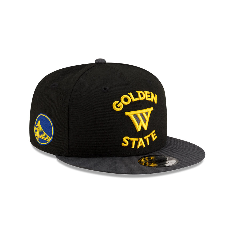 Golden State Warriors New Era Jersey Hook Statement Edition 9FIFTY Snapback Hat - Black