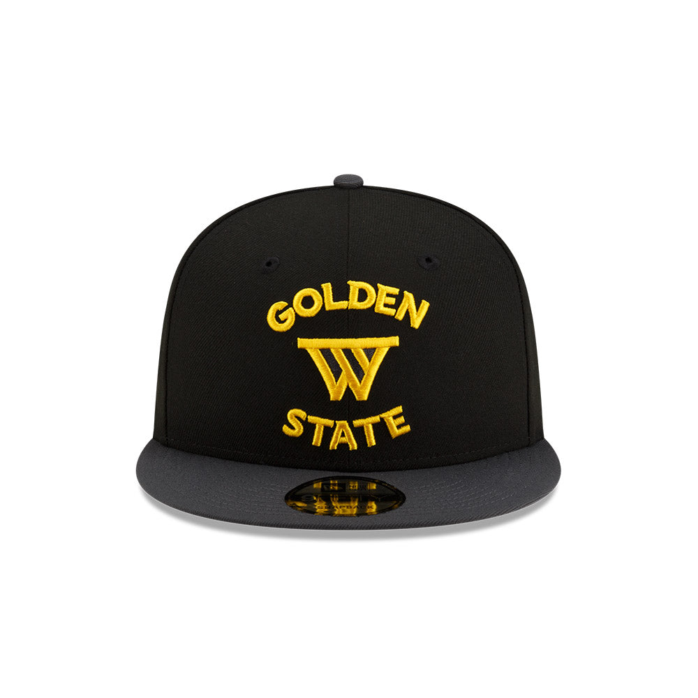 Golden State Warriors New Era Jersey Hook Statement Edition 9FIFTY Snapback Hat - Black
