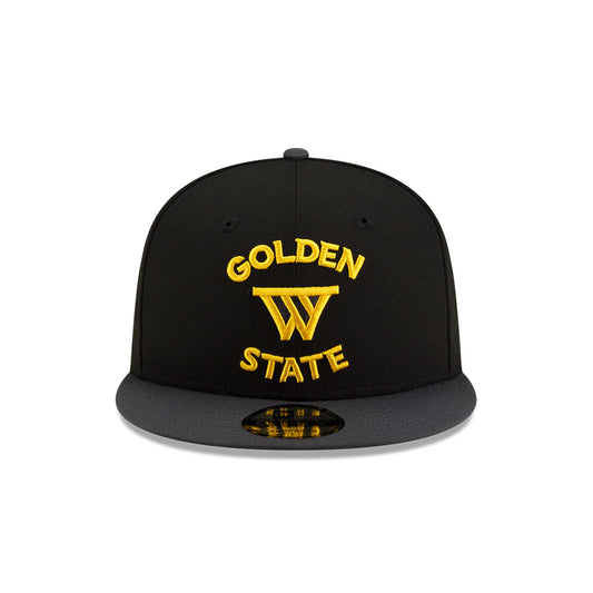 Golden State Warriors New Era Jersey Hook Statement Edition 9FIFTY Snapback Hat - Black