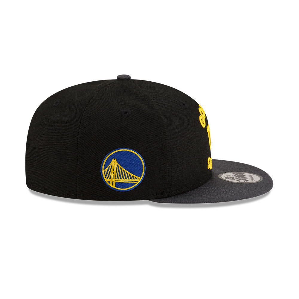 Golden State Warriors New Era Jersey Hook Statement Edition 9FIFTY Snapback Hat - Black