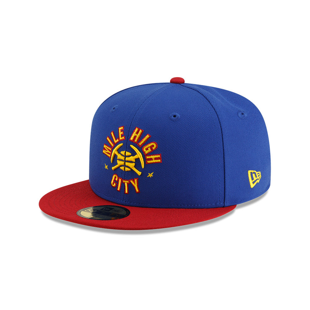 Denver Nuggets New Era Jersey Hook Statement Edition 59Fifty Fitted Hat - Blue/Red