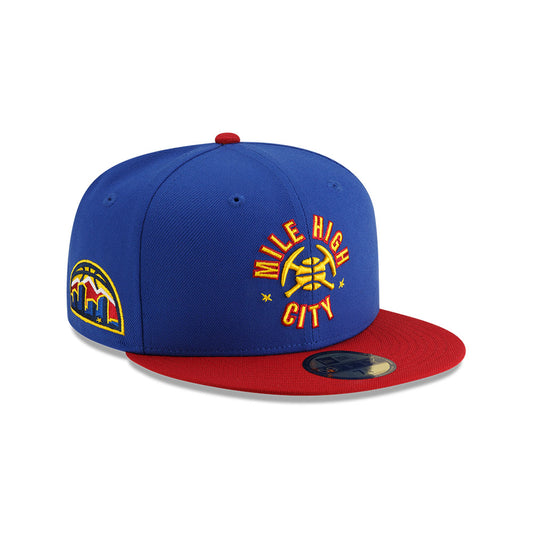 Denver Nuggets New Era Jersey Hook Statement Edition 59Fifty Fitted Hat - Blue/Red
