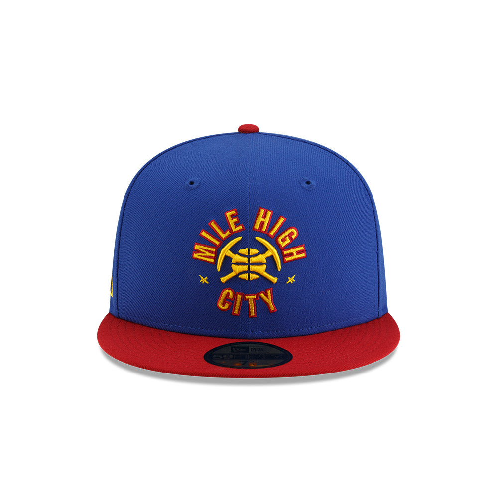 Denver Nuggets New Era Jersey Hook Statement Edition 59Fifty Fitted Hat - Blue/Red