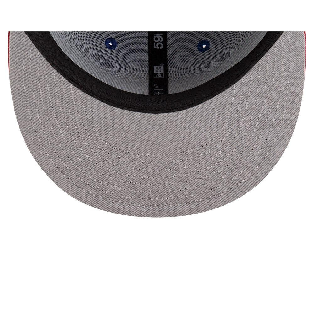 Denver Nuggets New Era Jersey Hook Statement Edition 59Fifty Fitted Hat - Blue/Red