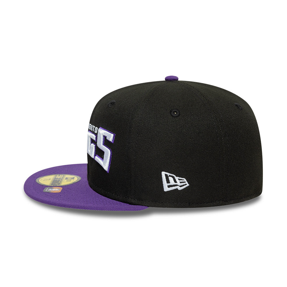 Sacramento Kings New Era Jersey Hook Statement Edition 59Fifty Fitted Hat - Black/Purple
