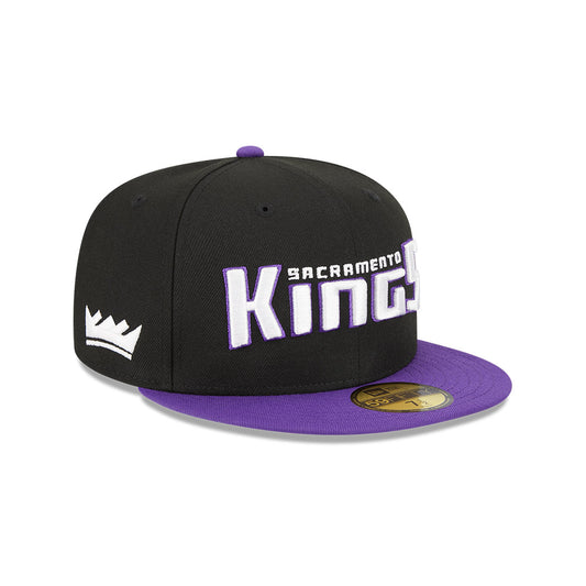 Sacramento Kings New Era Jersey Hook Statement Edition 59Fifty Fitted Hat - Black/Purple