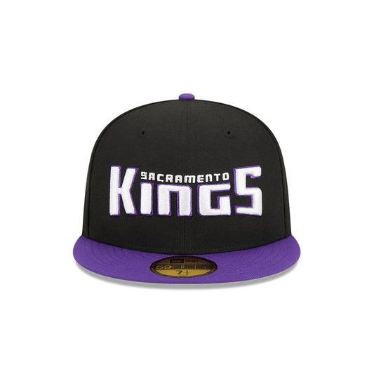 Sacramento Kings New Era Jersey Hook Statement Edition 59Fifty Fitted Hat - Black/Purple