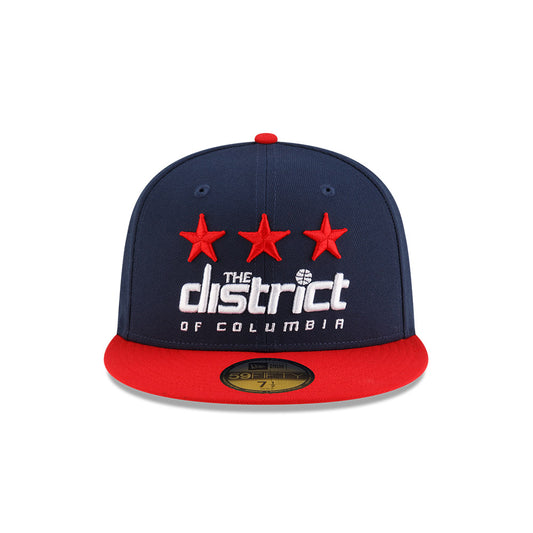 Washington Wizards New Era Jersey Hook Statement Edition 59Fifty Fitted Hat - Navy/Red