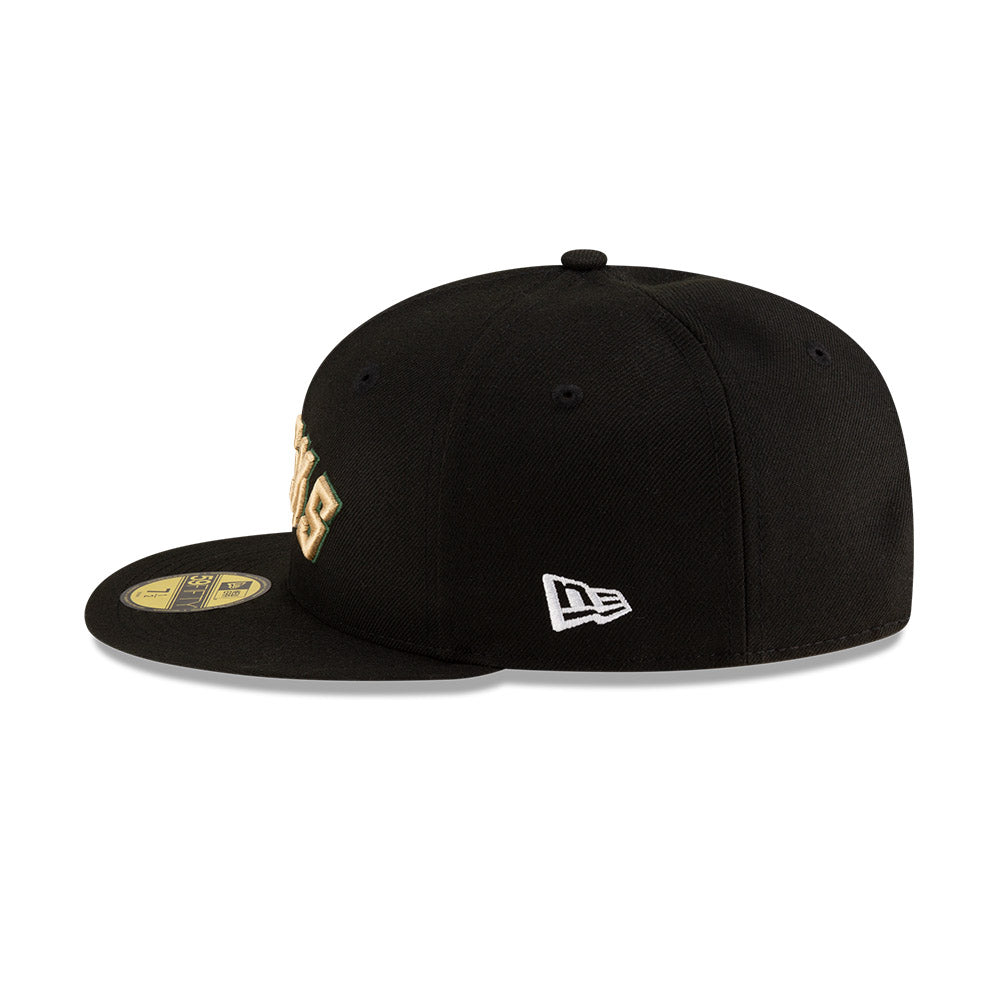 Milwaukee Bucks New Era Jersey Hook Statement Edition 59Fifty Fitted Hat - Black