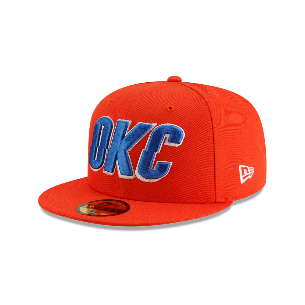 Oklahoma City Thunder New Era Jersey Hook Statement Edition 59Fifty Fitted Hat - Orange