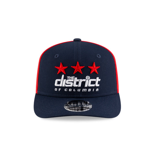 Washington Wizards New Era Jersey Hook Statement Edition 9SEVENTY Stretch Snapback Hat - Navy/Red