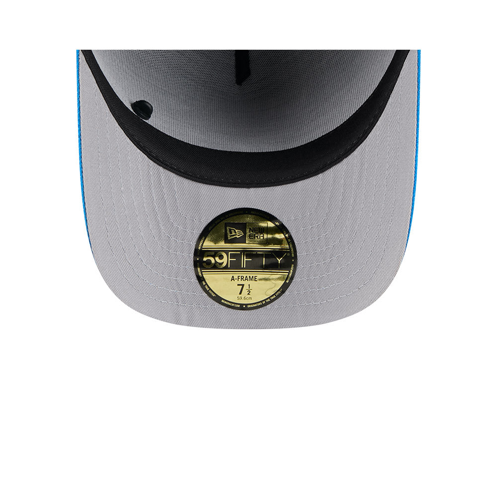 Detroit Lions New Era 2025 NFL Draft On Stage A-Frame 59FIFTY Fitted Hat - Black/Blue