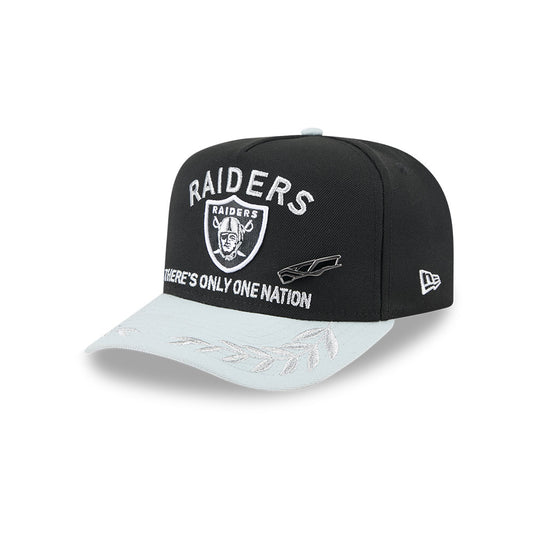 Las Vegas Raiders New Era 2025 NFL Draft On Stage A-Frame 59FIFTY Fitted Hat - Black/Gray