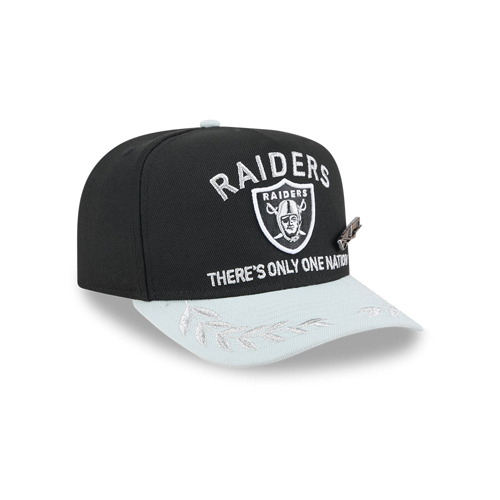 Las Vegas Raiders New Era 2025 NFL Draft On Stage A-Frame 59FIFTY Fitted Hat - Black/Gray