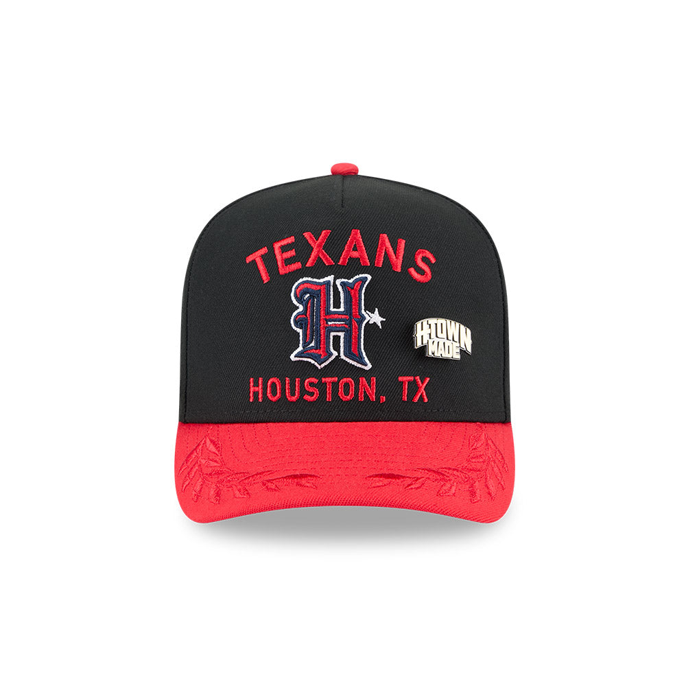 Houston Texans New Era 2025 NFL Draft On Stage A-Frame 59FIFTY Fitted Hat - Black/Red