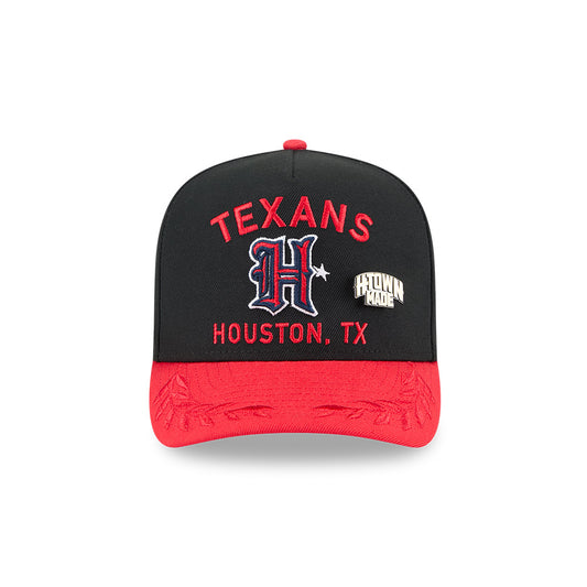 Houston Texans New Era 2025 NFL Draft On Stage A-Frame 59FIFTY Fitted Hat - Black/Red