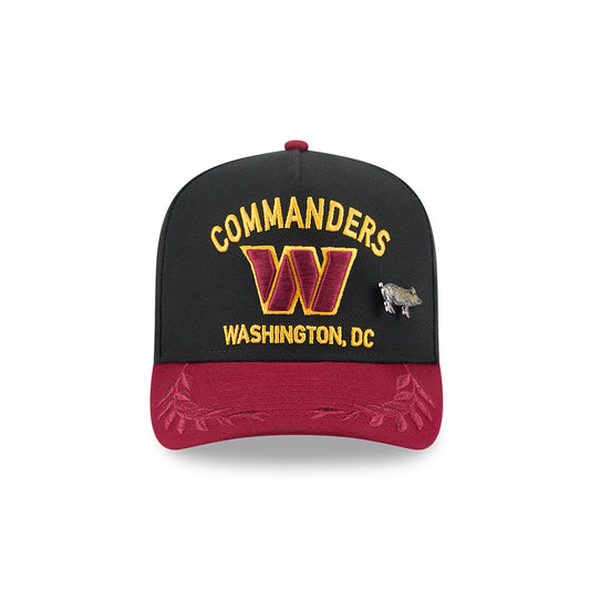 Washington Commanders New Era 2025 NFL Draft On Stage A-Frame 59FIFTY Fitted Hat - Black/Burgundy