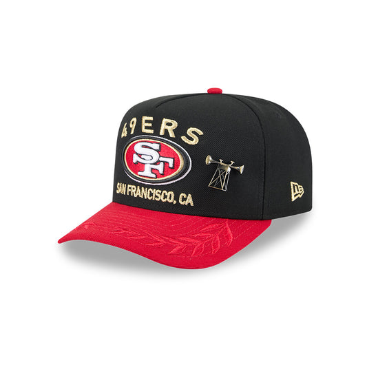 San Francisco 49ers New Era 2025 NFL Draft On Stage A-Frame 59FIFTY Fitted Hat - Black/Red