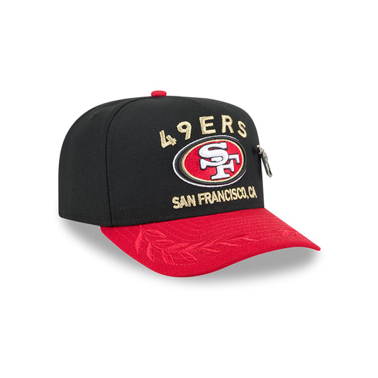 San Francisco 49ers New Era 2025 NFL Draft On Stage A-Frame 59FIFTY Fitted Hat - Black/Red