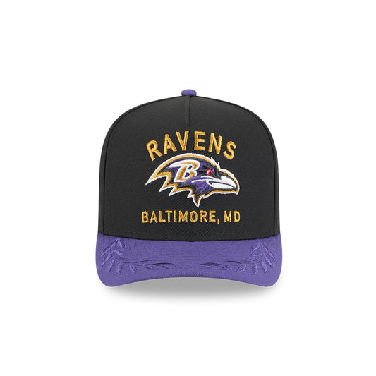 Baltimore Ravens New Era 2025 NFL Draft A-Frame 9FIFTY Snapback Hat - Black/Purple
