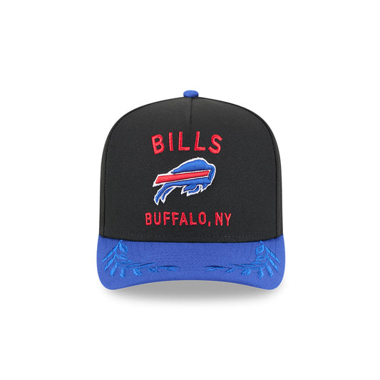 Buffalo Bills New Era 2025 NFL Draft A-Frame 9FIFTY Snapback Hat - Black/Royal