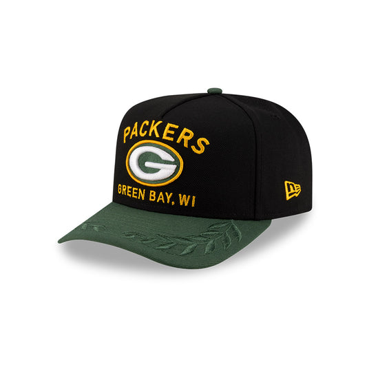 Green Bay Packers New Era 2025 NFL Draft A-Frame 9FIFTY Snapback Hat - Black/Green