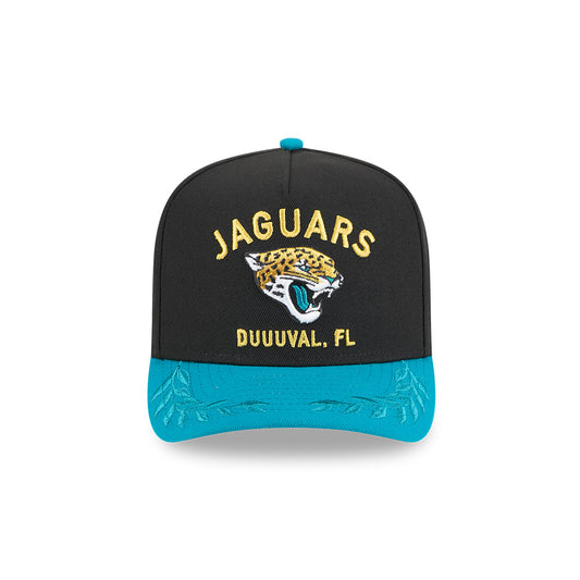 Jacksonville Jaguars New Era 2025 NFL Draft A-Frame 9FIFTY Snapback Hat - Black/Teal