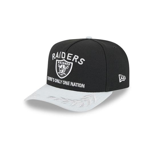 Las Vegas Raiders New Era 2025 NFL Draft A-Frame 9FIFTY Snapback Hat - Black/Gray