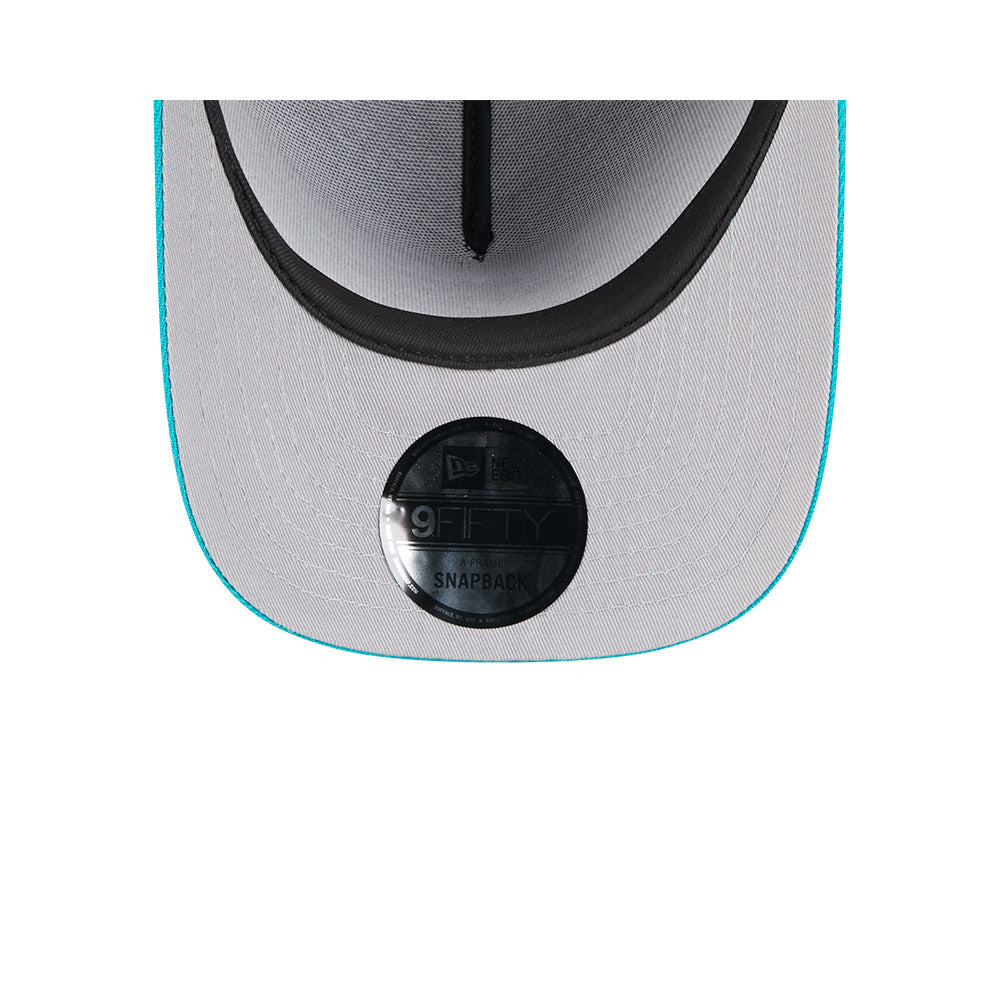 Miami Dolphins New Era 2025 NFL Draft A-Frame 9FIFTY Snapback Hat - Black/Aqua