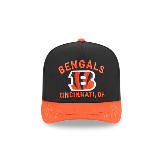 Cincinnati Bengals New Era 2025 NFL Draft A-Frame 9FIFTY Snapback Hat - Black/Orange