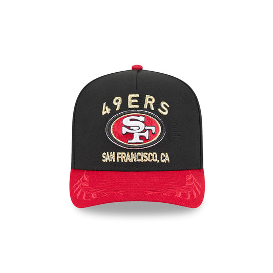 San Francisco 49ers New Era 2025 NFL Draft A-Frame 9FIFTY Snapback Hat - Black/Red