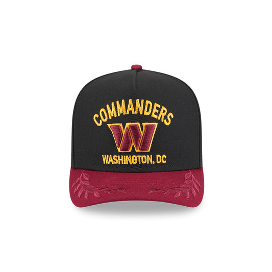 Washington Commanders New Era 2025 NFL Draft A-Frame 9FIFTY Snapback Hat - Black/Burgundy