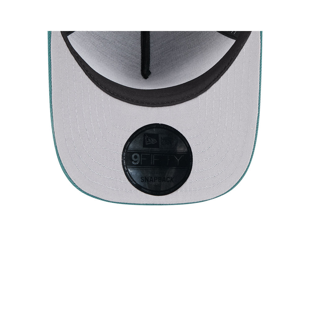 Philadelphia Eagles New Era 2025 NFL Draft A-Frame 9FIFTY Snapback Hat - Black/Green