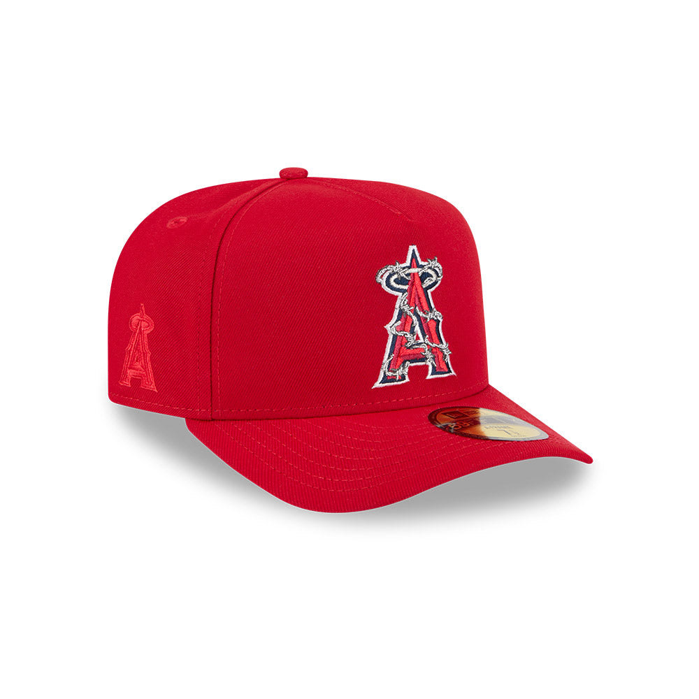 Anaheim Angels New Era FENCE Exclusive A-Frame 59Fifty Fitted Hat - Red