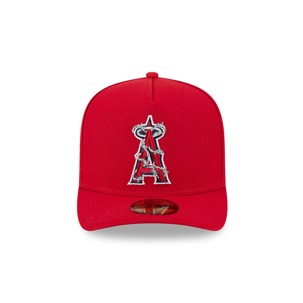 Anaheim Angels New Era FENCE Exclusive A-Frame 59Fifty Fitted Hat - Red