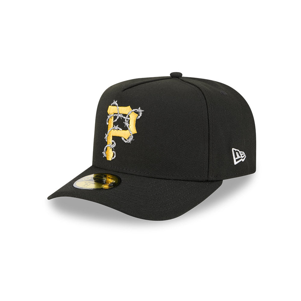 Pittsburgh Pirates New Era FENCE Exclusive A-Frame 59Fifty Fitted Hat - Black