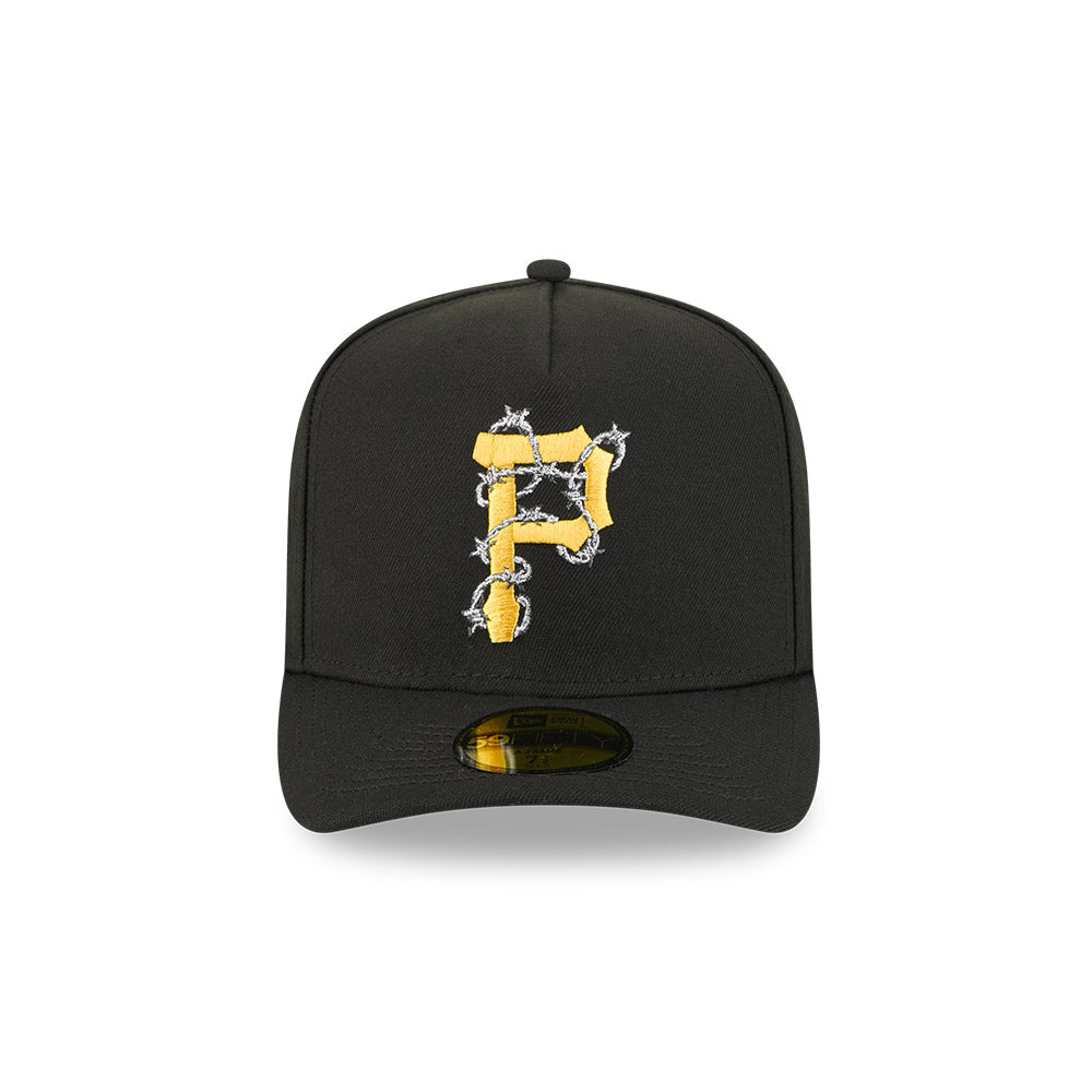 Pittsburgh Pirates New Era FENCE Exclusive A-Frame 59Fifty Fitted Hat - Black