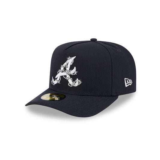 Atlanta Braves New Era FENCE Exclusive A-Frame 59Fifty Fitted Hat - Navy