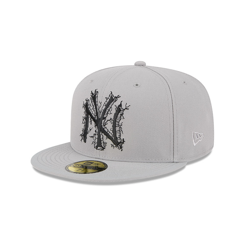 New York Yankees New Era CRACKED Exclusive 59Fifty Fitted Hat - Gray