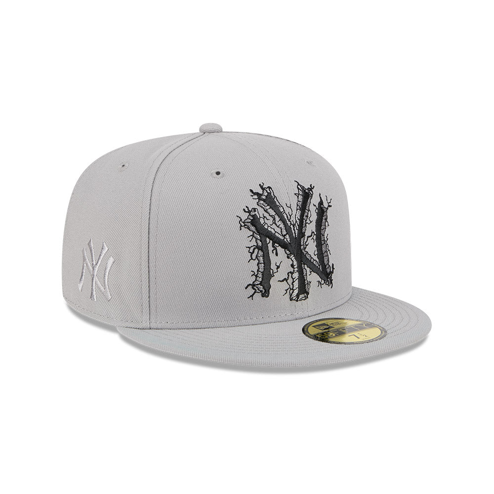 New York Yankees New Era CRACKED Exclusive 59Fifty Fitted Hat - Gray