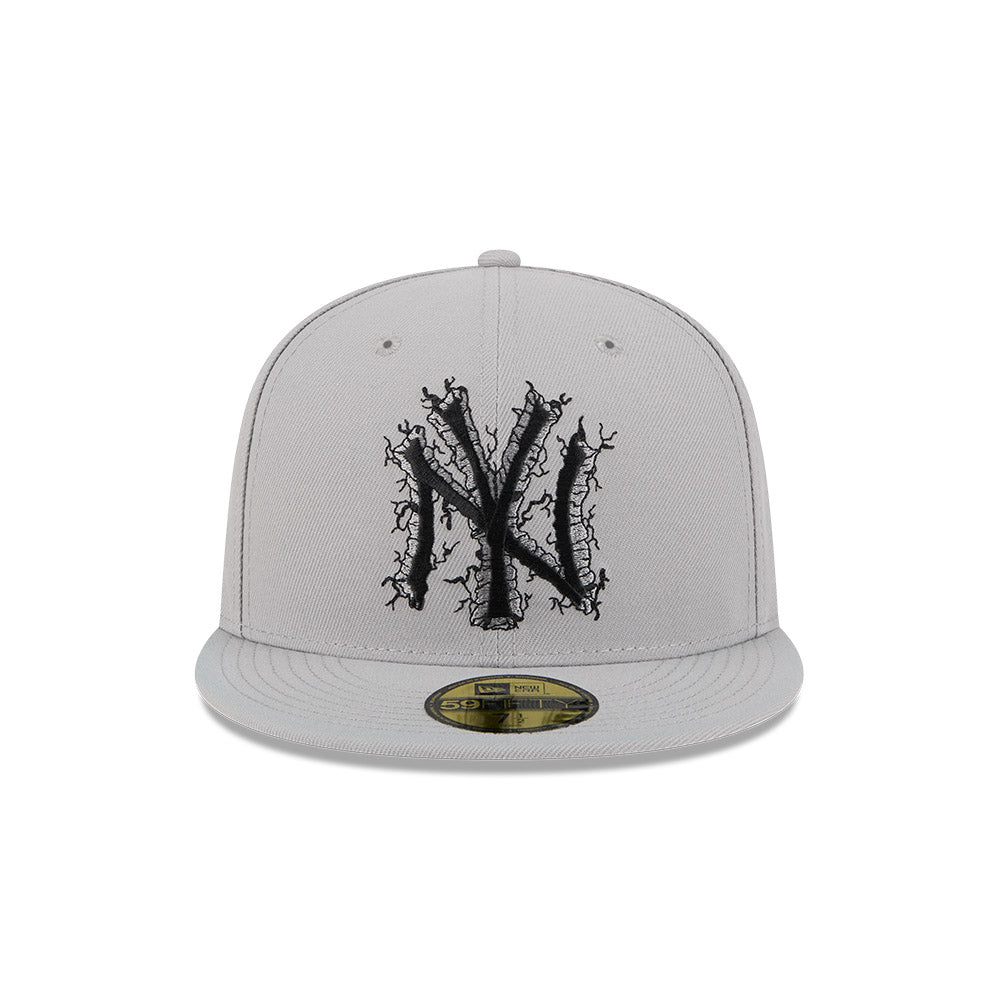 New York Yankees New Era CRACKED Exclusive 59Fifty Fitted Hat - Gray