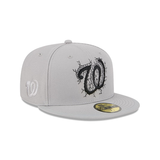 Washington Nationals New Era CRACKED Exclusive 59Fifty Fitted Hat - Gray