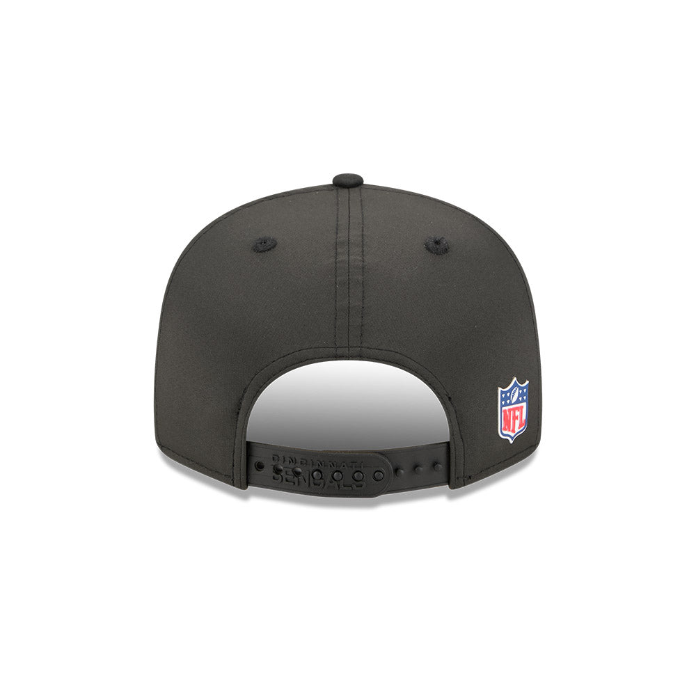 Cincinnati Bengals New Era 2025 Sideline Split Panel 9FIFTY Snapback Hat - Black
