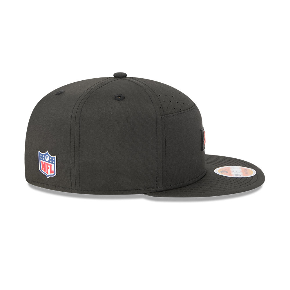 Cincinnati Bengals New Era 2025 Sideline Split Panel 9FIFTY Snapback Hat - Black