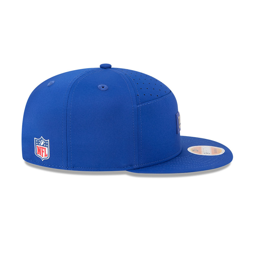 New York Giants New Era 2025 Sideline Split Panel 9FIFTY Snapback Hat -Royal