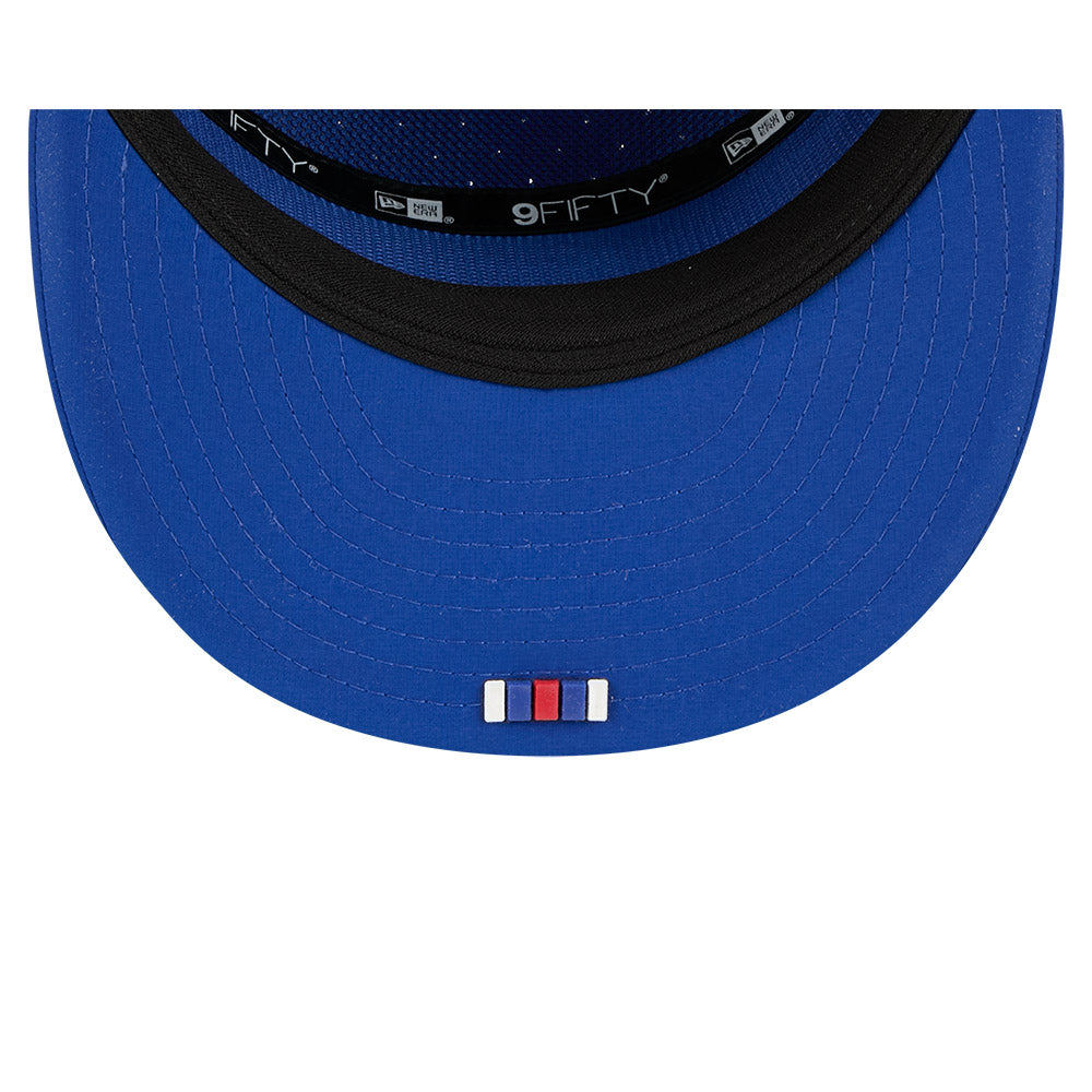 New York Giants New Era 2025 Sideline Split Panel 9FIFTY Snapback Hat -Royal